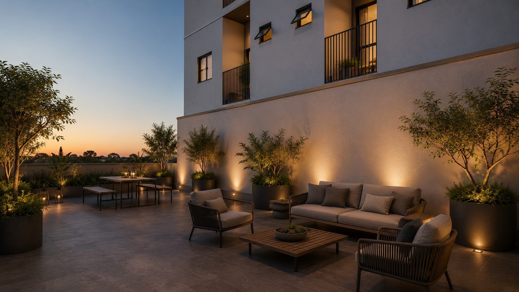 Área de convivência externa do Essence Living Residencial